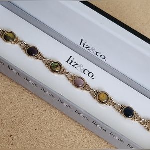 Liz Claiborne Multicolor / Gold Ton Bracelet Rare find